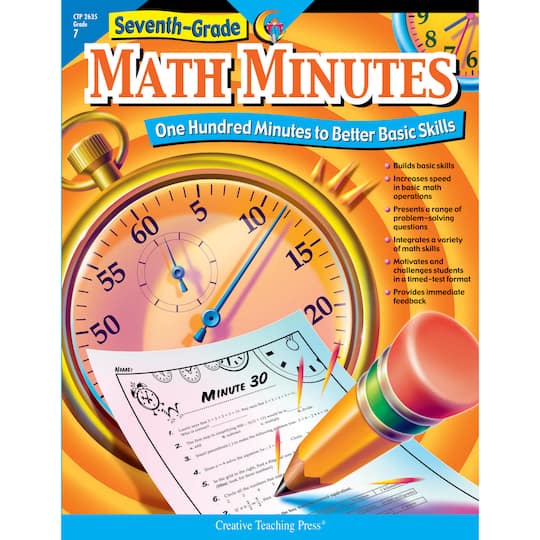 Creative Teaching Press&#xAE; Math Minutes Workbook, Grade 7